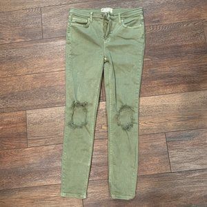 Free People olive jeans